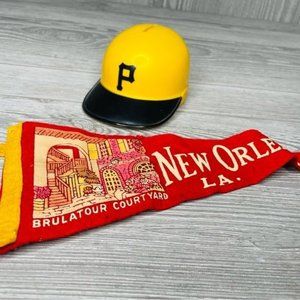 Vintage New Orleans LA Louisiana Brulatour Pennant & Pittsburgh Pirates bank spo